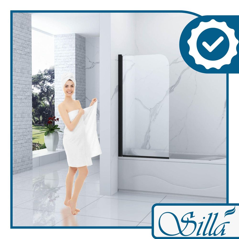 Silla, duschwand badewanne 70x140, duschwand aus glas, badewannenaufsatz, faltwand