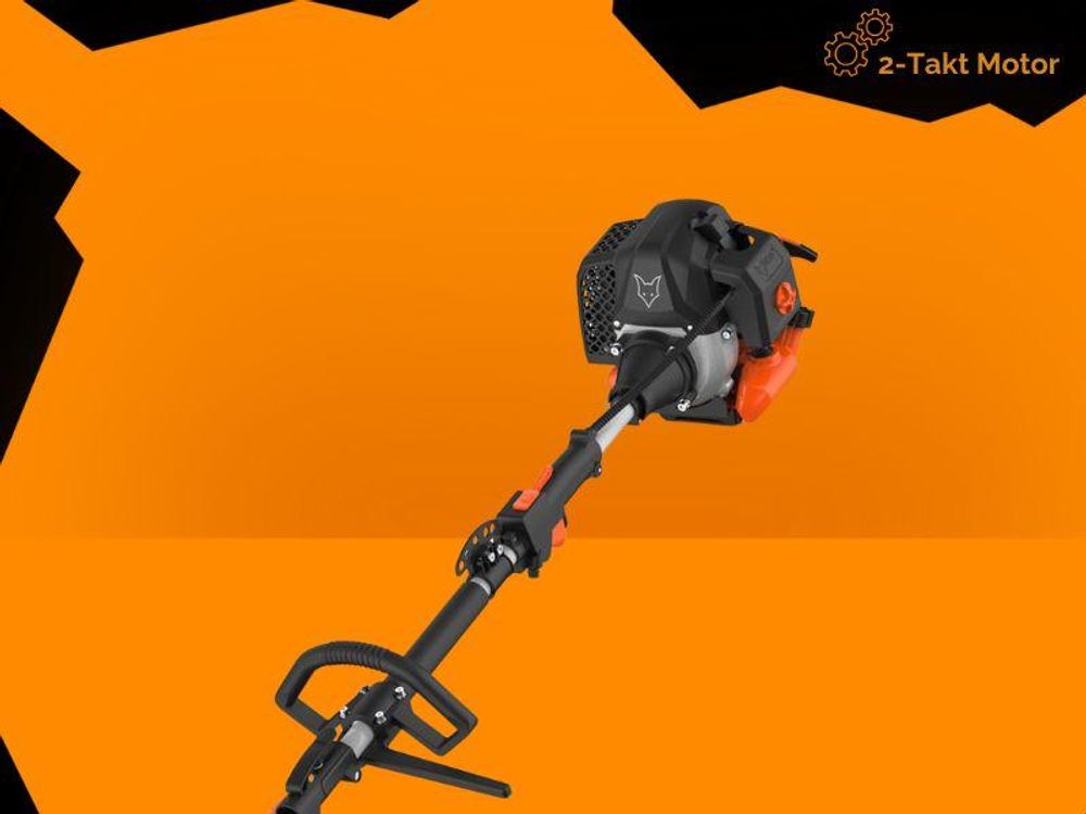 FUXTEC  4in1 Benzin Multigartengerät FX-MT152 - 52ccm³ | 3PS | 2-Takt | Easy Starter | 7,2Kg | 9-Zahn Rasentrimmer | Hochentaster | Heckenschere