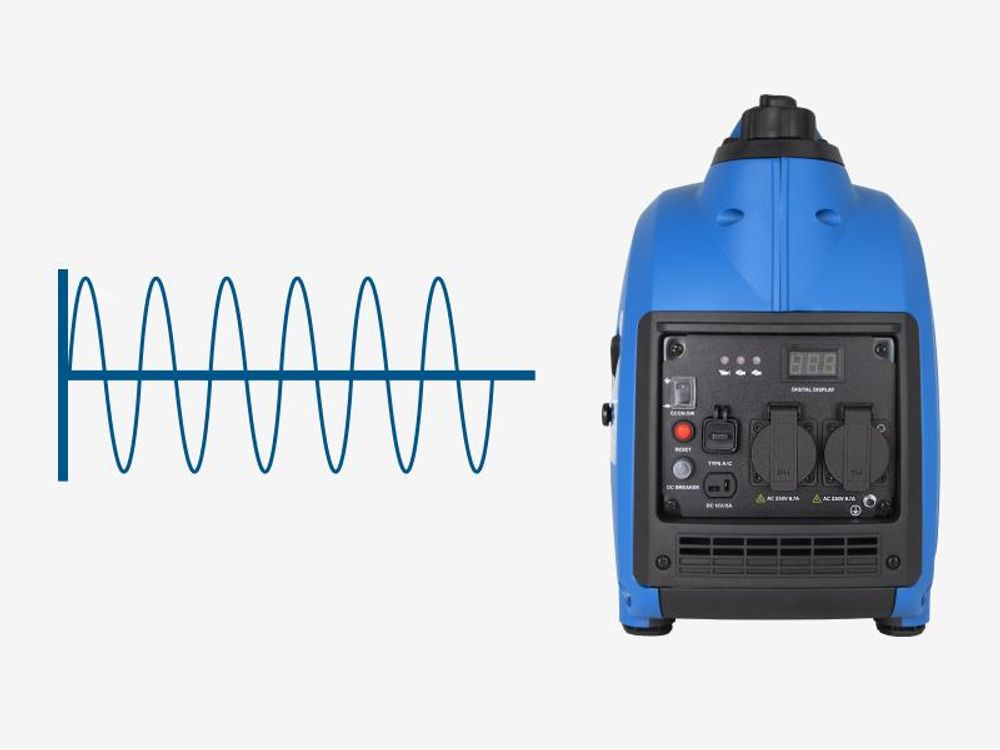 HYUNDAI Inverter-Generator HY2300Si D (2.2 kW, tragbar, 2 x 230V + 1 x 12V, 1 x USB)