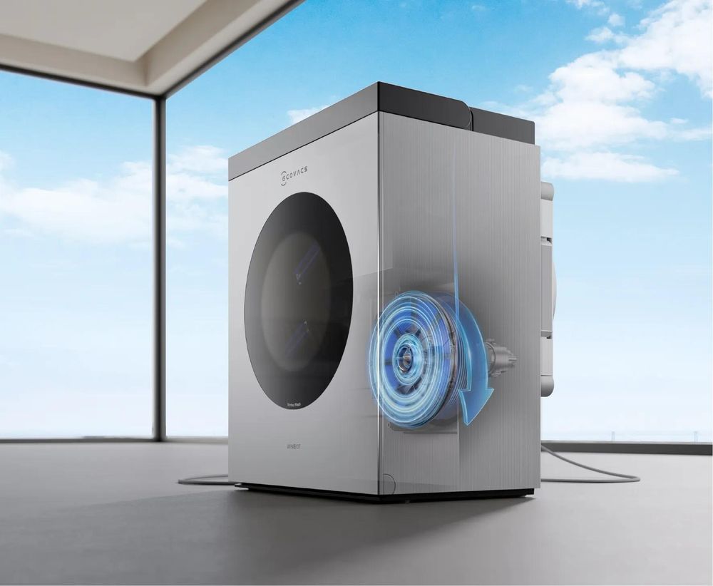 ECOVACS WINBOT W3 OMNI Fensterputzroboter mit Multifunktionsstation mit 2pcs Original Fensterreinigungsflüssigkeit, App-Steuerung