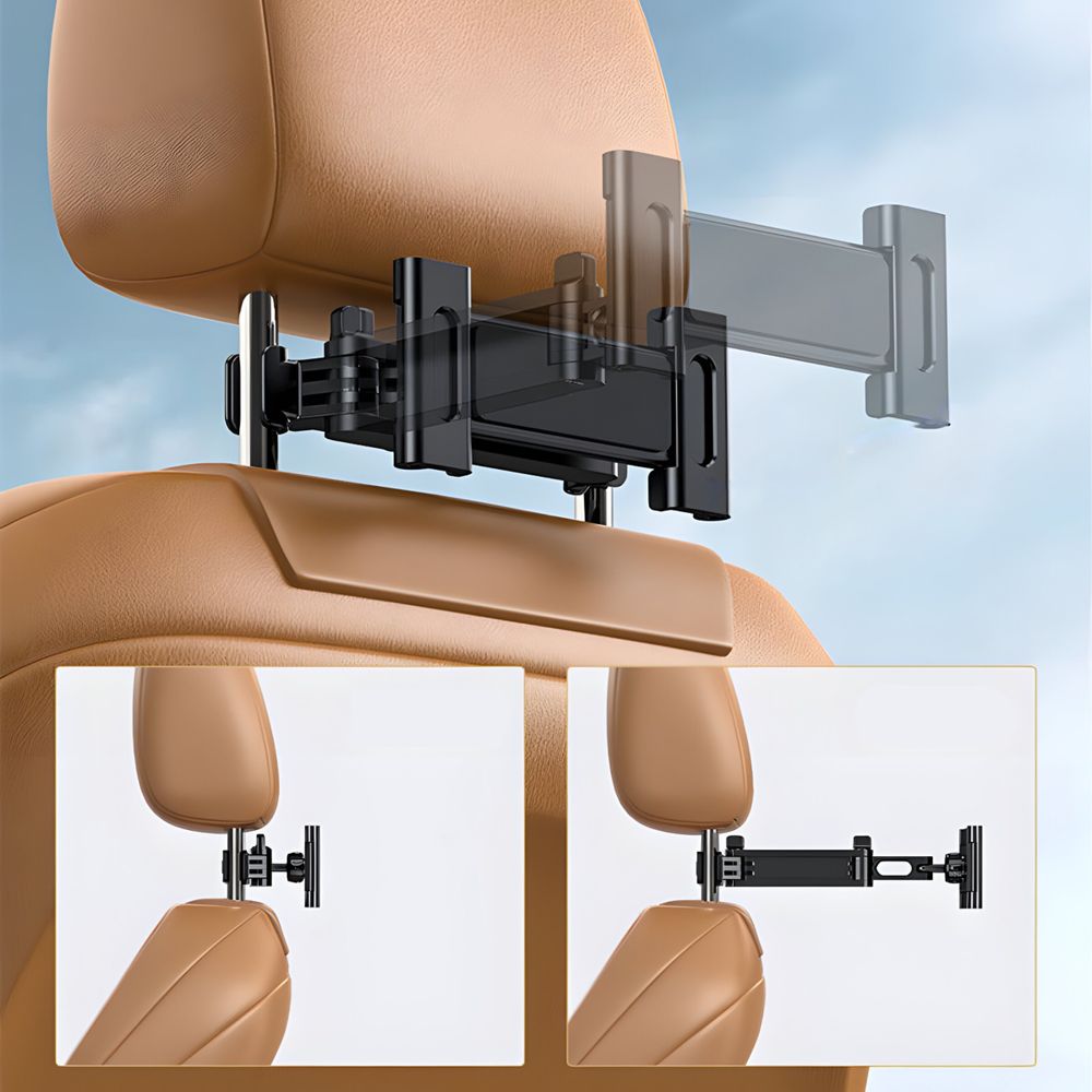 360 Grad KFZ Kopfstützen Tablet Halterung Halterung kompatibel mit Switch, iPad, Galaxy Tab, Smartphone, Universal Halter von 14-25 cm Breite Retoo