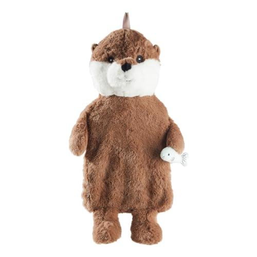 BELLY PAIN BANDITS Wärmflasche Otter, Bettflasche mit Bezug | Braun,1 L, Kautschuk Heißwasserbeutel zum Aufwärmen &