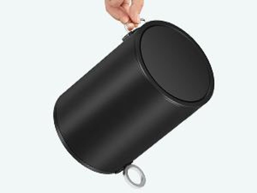 SONGMICS Mülleimer, Kosmetikeimer, 3 Liter, Mülleimer Bad, Tintenschwarz