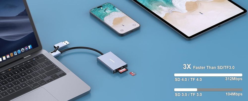 BENFEI Kartenlesegeräte SD 4.0 Kartenleser UHS II USB C A