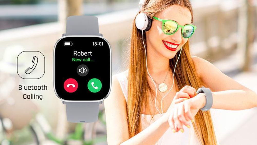 Smartwatch Myphone Watch Pastel Silver – Smartwatch Mit Anrufffunktion Und Amoled-Display