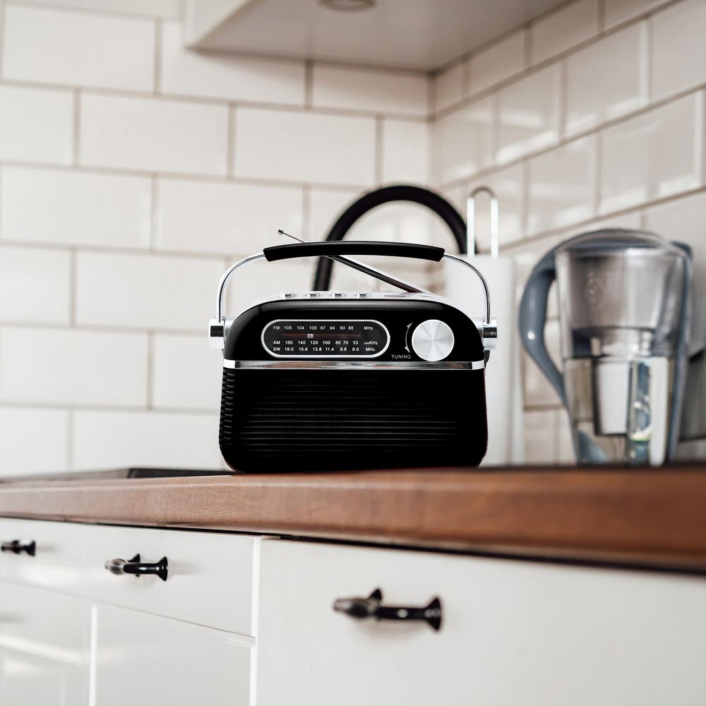 Retro Radio Lautsprecher Vintage Radio 1200 mAh Tragbares FM AM SW Küchenradio Retrofür Büro Zuhause Kofferradio Retoo