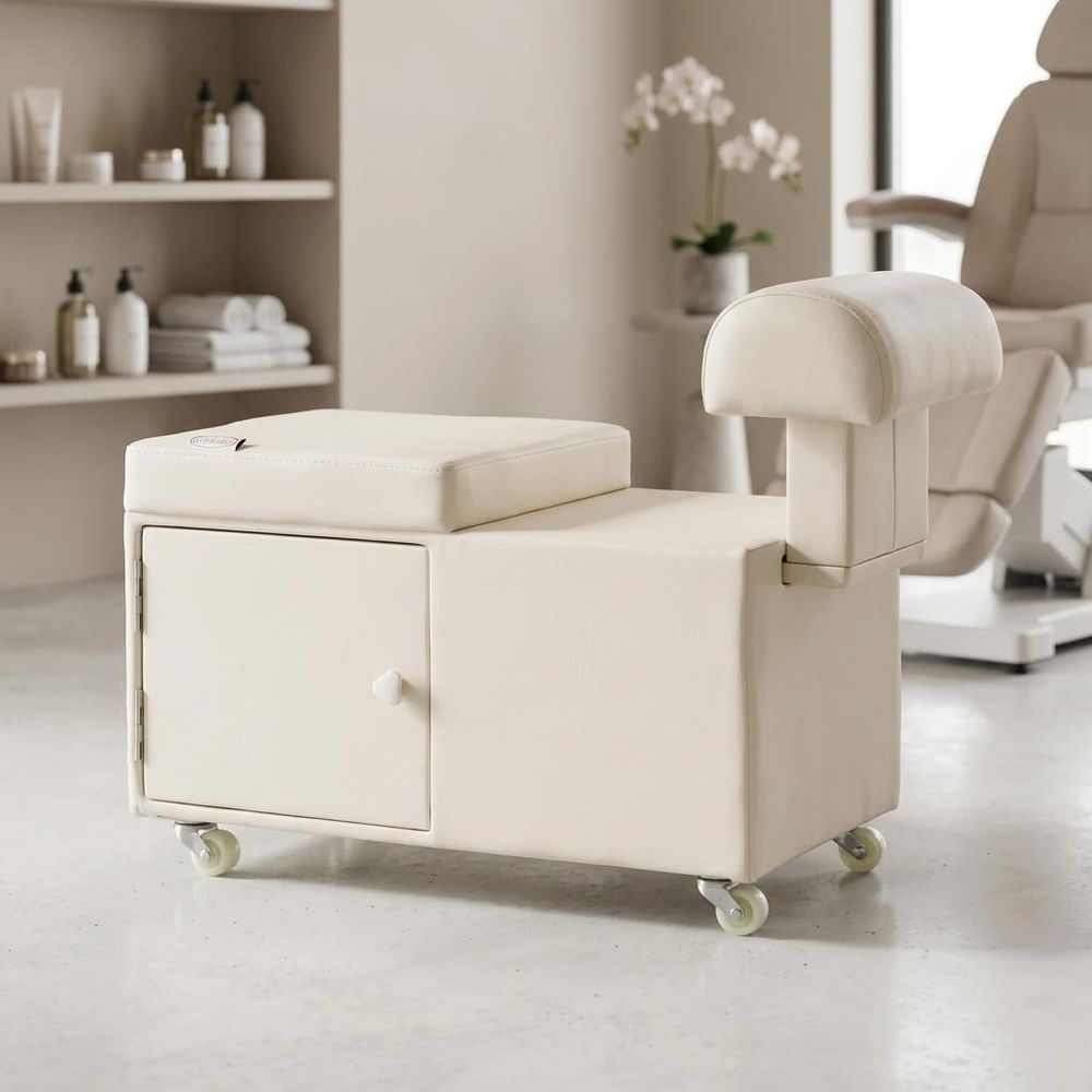 Podnóżek kosmetyczny wolnostojący do pedicure pufa do salony kosmetycznego