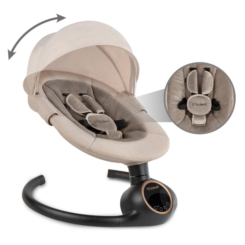 Elektrische 2-in-1-Schaukel, Bluetooth, REVE Beige-Gold