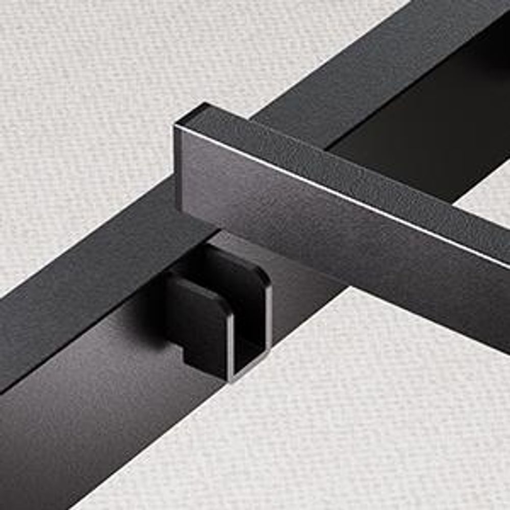 KUTAS Klassische Betten 90x200, Metallbett Schwarz mit 32 cm Stauraum, Kopfteil-Bohrungen, leises Bettgestell