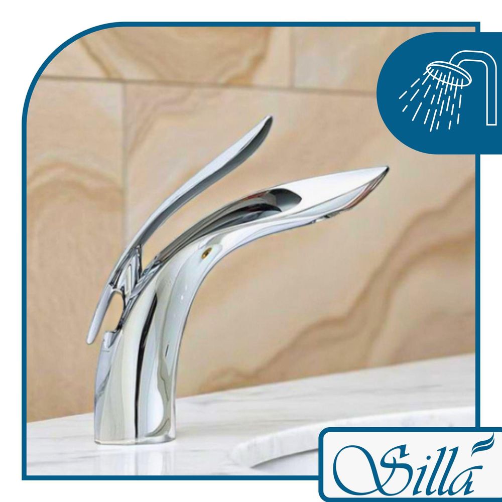 Silla, Chrom, Wasserhahn Bad, Wasserhahn, Badarmatur, Waschtischarmatur