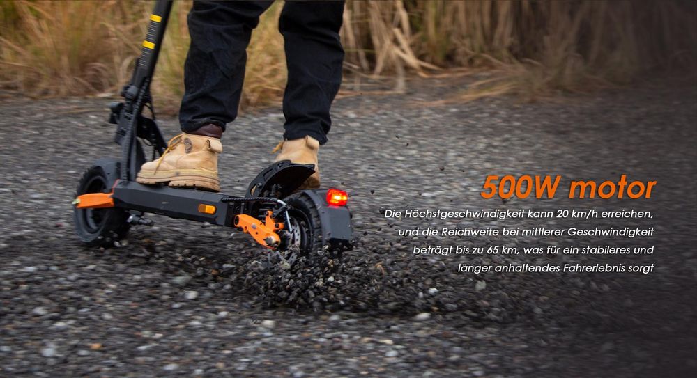 Elektro‑Roller G2 Pro mit ABE, 20 km/h, 48V 15,6Ah Akku, 65km Reichweite, 9‑Zoll Offroad‑Vakuumreifen, klappbar,IP54  LCD-Display