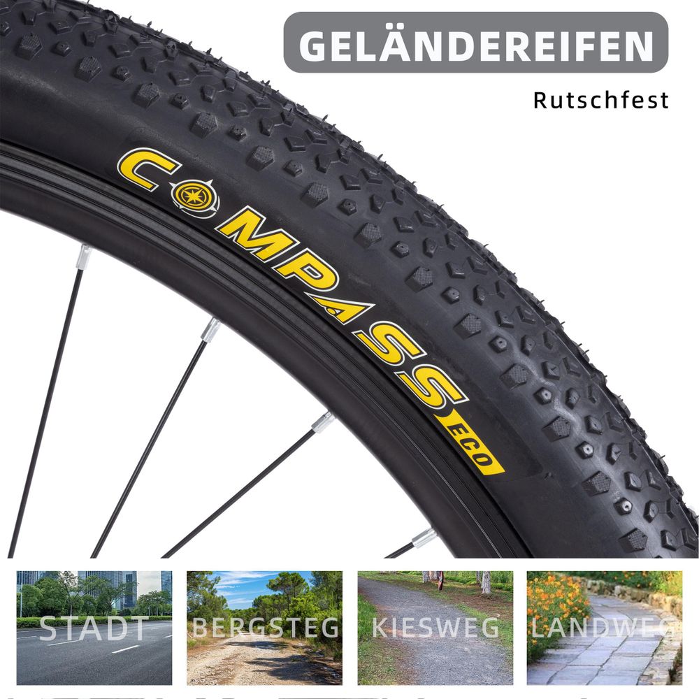 Lauxjack AX3.0 Mountainbike 26 Zoll, MTB Fahrrad Shimano 21-Gang, Scheibenbremsen, Federgabel, Stahlrahmen, 43 cm Rahmen, WANDA-Reifen, Damen Herren
