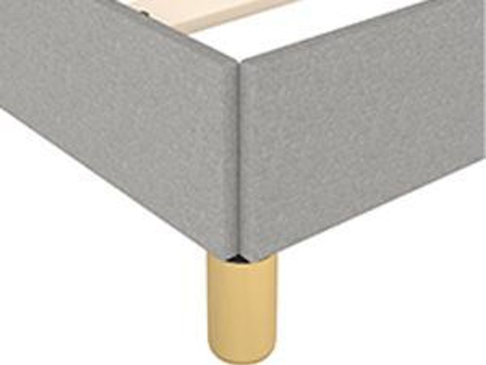 vidaXL Bettgestell ohne Matratze Hellgrau 90x200 cm Stoff