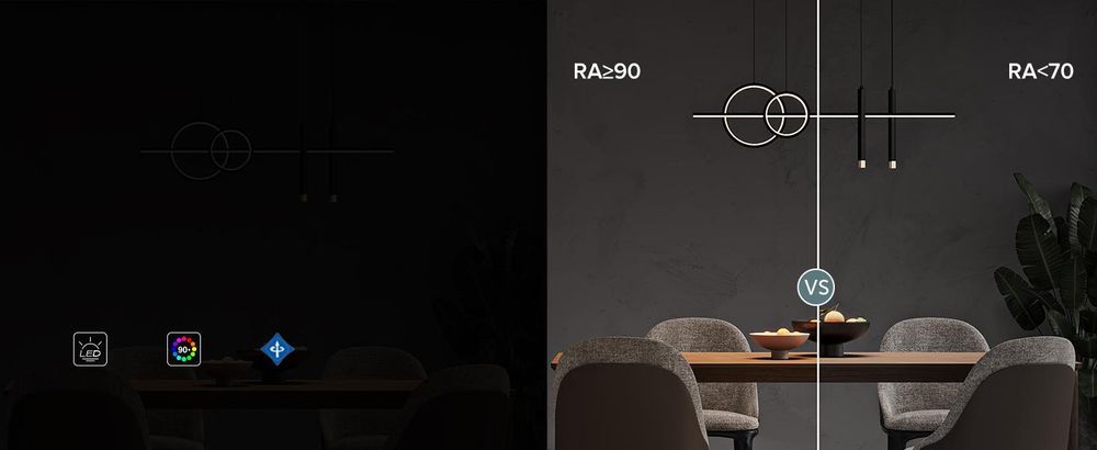 doporro Hängelampe Esstisch 100cm, 30W, Minimalistische LED Pendelleuchte 3000K-6000K, Pendelleuchte für Esszimmer, Gold Luvina09