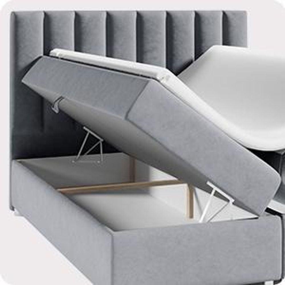 Best for Home Boxspringbett mit Bettkasten Trinity K-10 Bonellfederkern inkl. Topper, mit Lieferung, Aufbau & Entsorgung 180x200-Grün