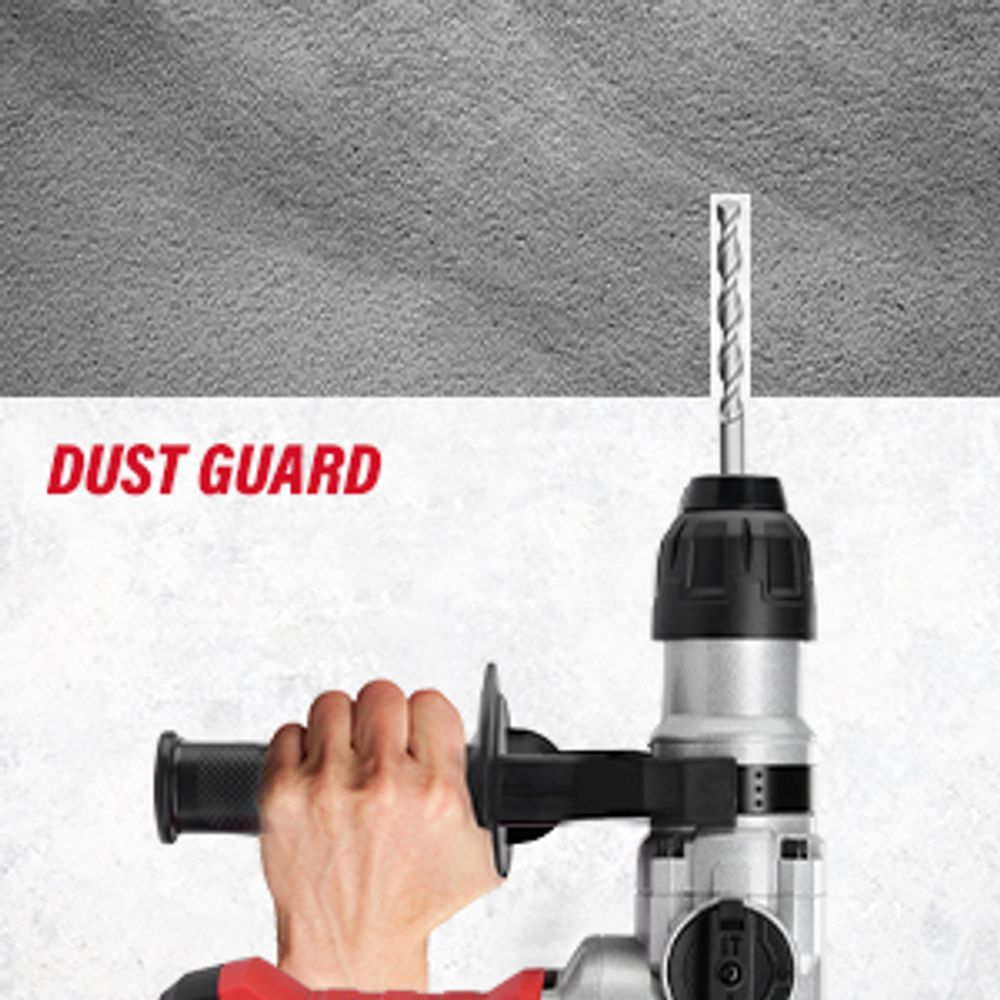 TEENO SDS-Plus 1500W Bohrhammer mit 6-Gang-Geschwindigkeiten, 4 Funktionen und Sicherheitskupplung – Professionelles Werkzeug für Beton, Metall usw.