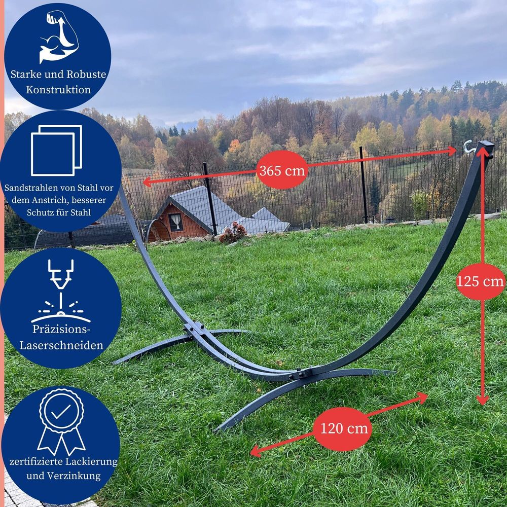 Potenza Outdoor Hängematte mit Gestell für 2 Personen