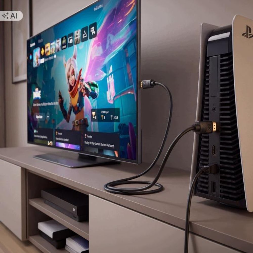 Vayox HDMI 2.1 Kabel 8K 10m Schwarz | Ultra High Speed 48Gbps 8K 60Hz 4K 120Hz 240Hz | eARC Dynamic HDR HDCP 2.2 Vergoldet für PS5 TV