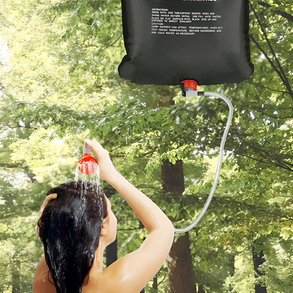 Campingdusche 20L – Solardusche für Outdoor, Gartendusche mit Duschkopf, Solar-Wassersack für warmes Wasser, ideal für Camping und Pool Retoo