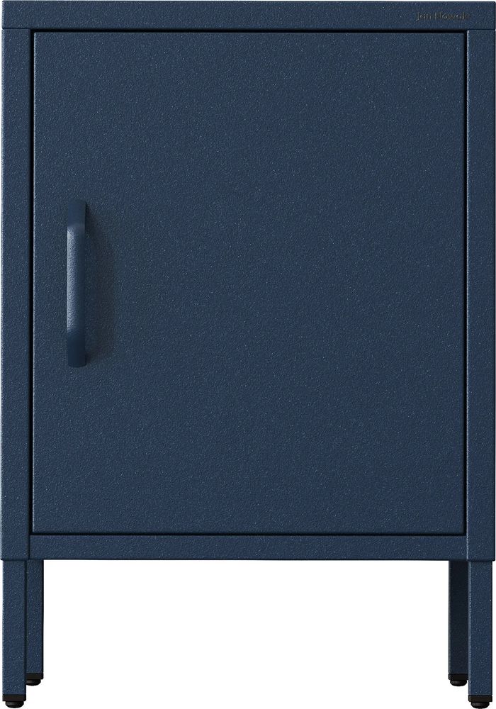 Jan Nowak Nachttisch MIA Nachtschrank Metallschrank Stahlschrank mit einer Tür Schlafzimmer Kinderzimmer , 42,4 x 59,5 x 40 cm, Dunkelblau