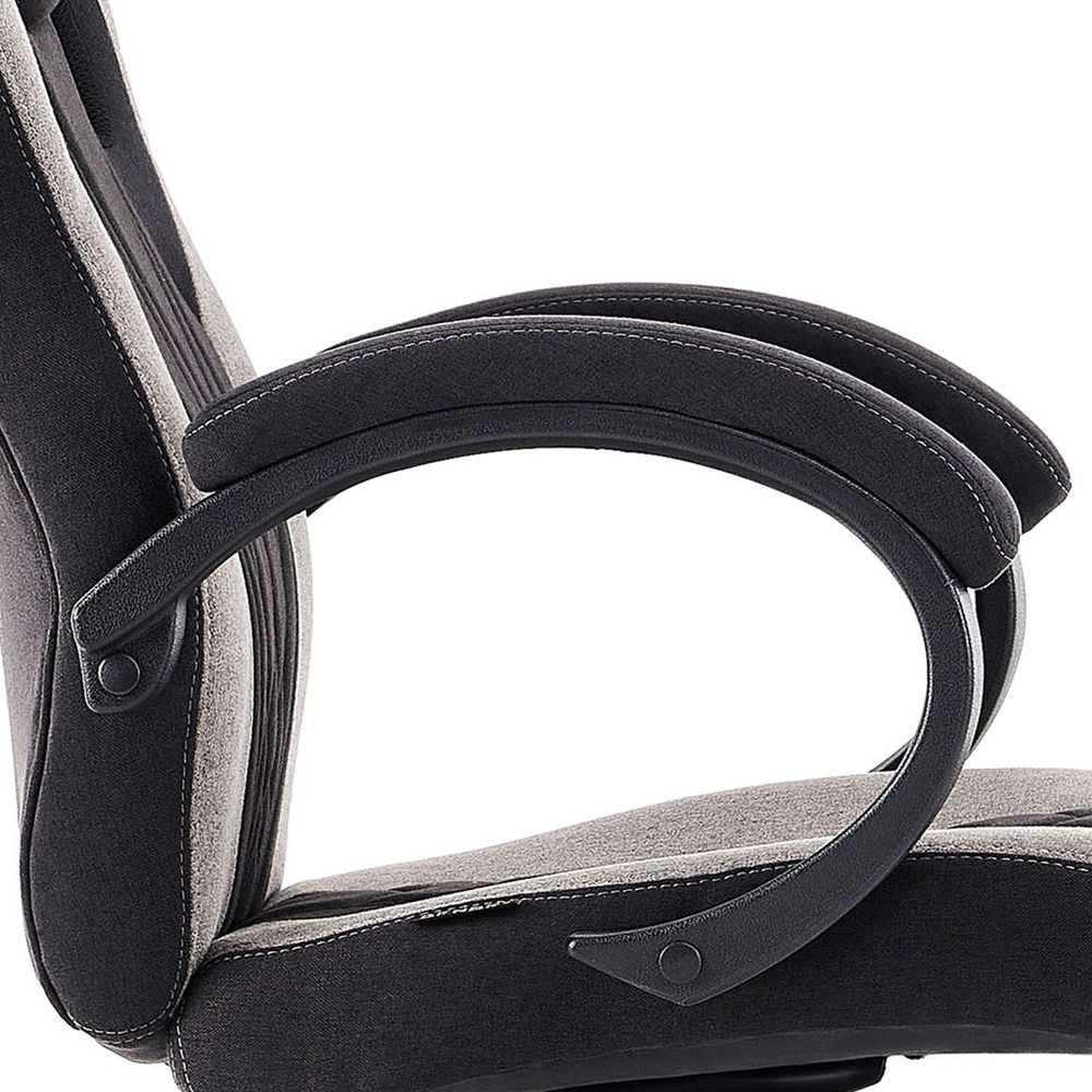 SENSE7 Prism Gaming Stuhl Stoff Schwarz-Grau - Ergonomischer Bürostuhl PC Schreibtischstuhl Zockerst FlowTech™ , HR-Schaum, HDF™-Gewebe