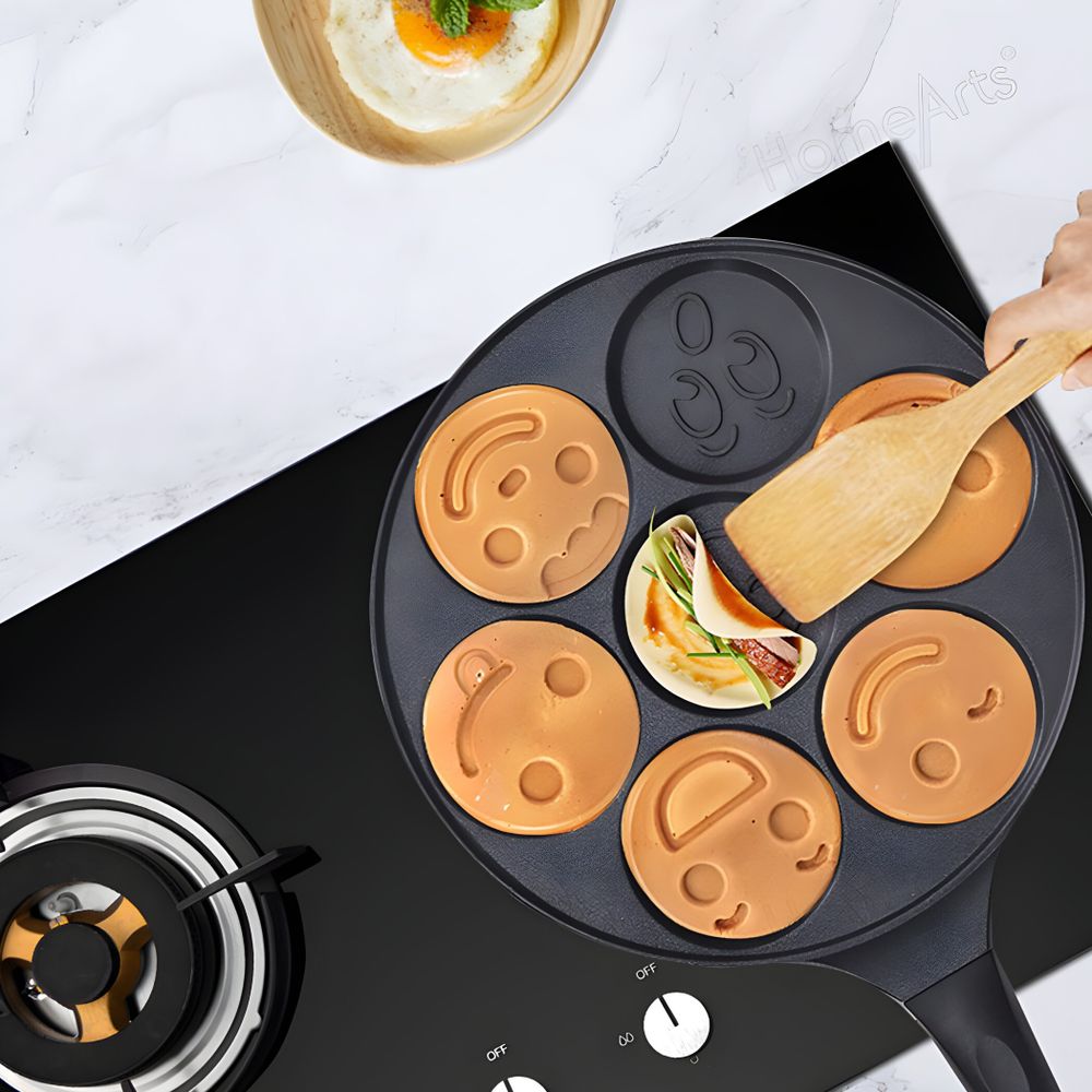 Smiley Emoji Pfannkuchen Pfanne Ø26cm Alu Guss Pancake Pfanne Bratpfanne Crepepfanne Antihaft Pfannkuchenpfanne Spiegeleipfanne Retoo