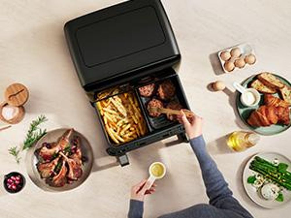 MOVA AeroChef FD20 Pro Friteuse à air chaud 9 L bi-zone, 2700 W, SyncFinish, cuisson rapide et croustillante, température 40-230 °C