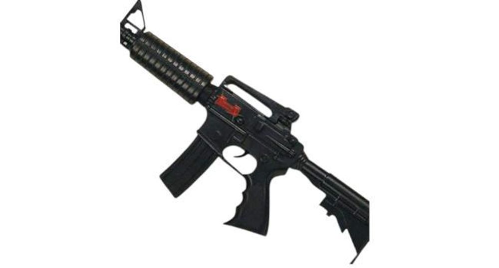Spielzeug - Maschinengewehr M16 mit Licht und Sound, ca. 50 cm lang | Kostüm, SWAT, Polizei, FBI, CSI, Agent, Ermittler, Karneval