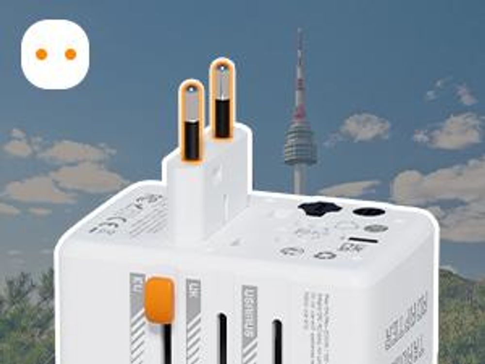 TESSAN Reiseadapter Weltweit Universal Reisestecker mit 1 USB C und 2 USB A Internationaler Steckdosenadapter