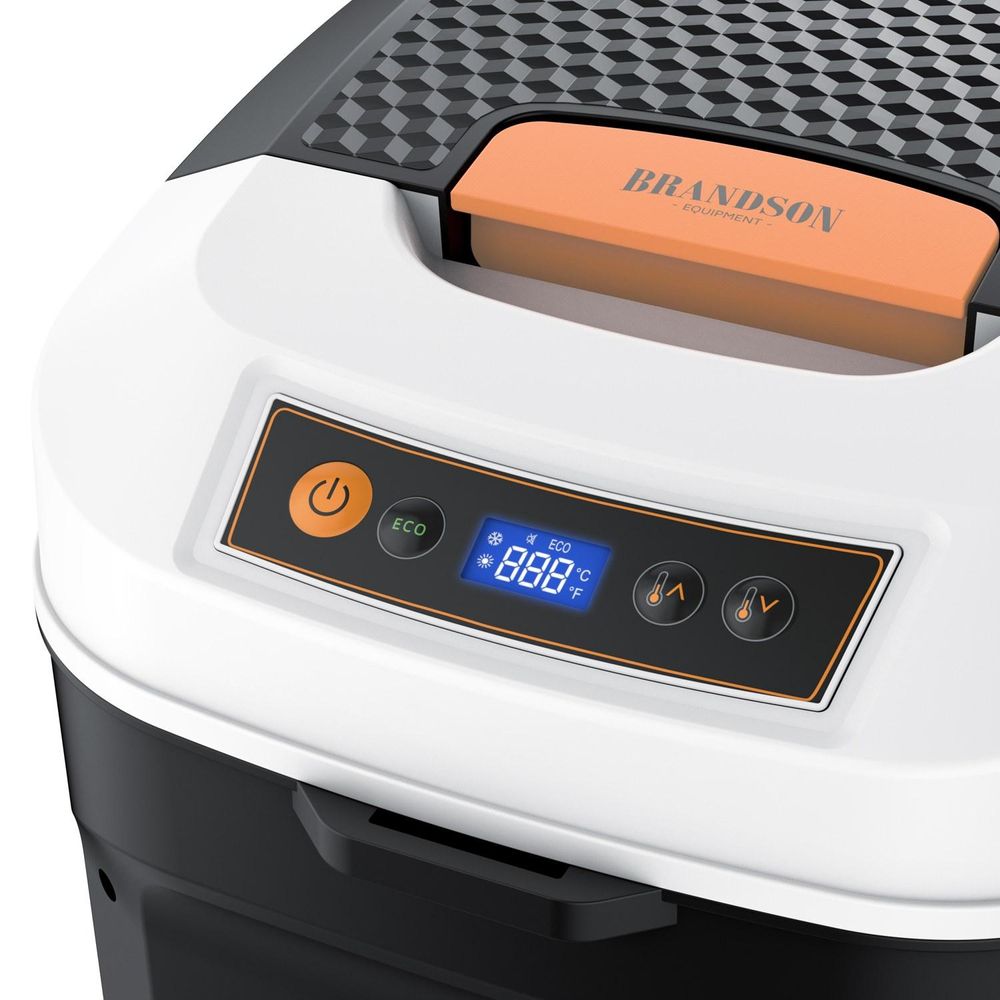 Elektrische Kühlbox 21 L, Kühlt & hält Warm, von -18 bis +65°C, Sichtfensterdeckel, LCD-Display, ECO-Modus, Tragegurt, mobil und leise, für Camping, Auto