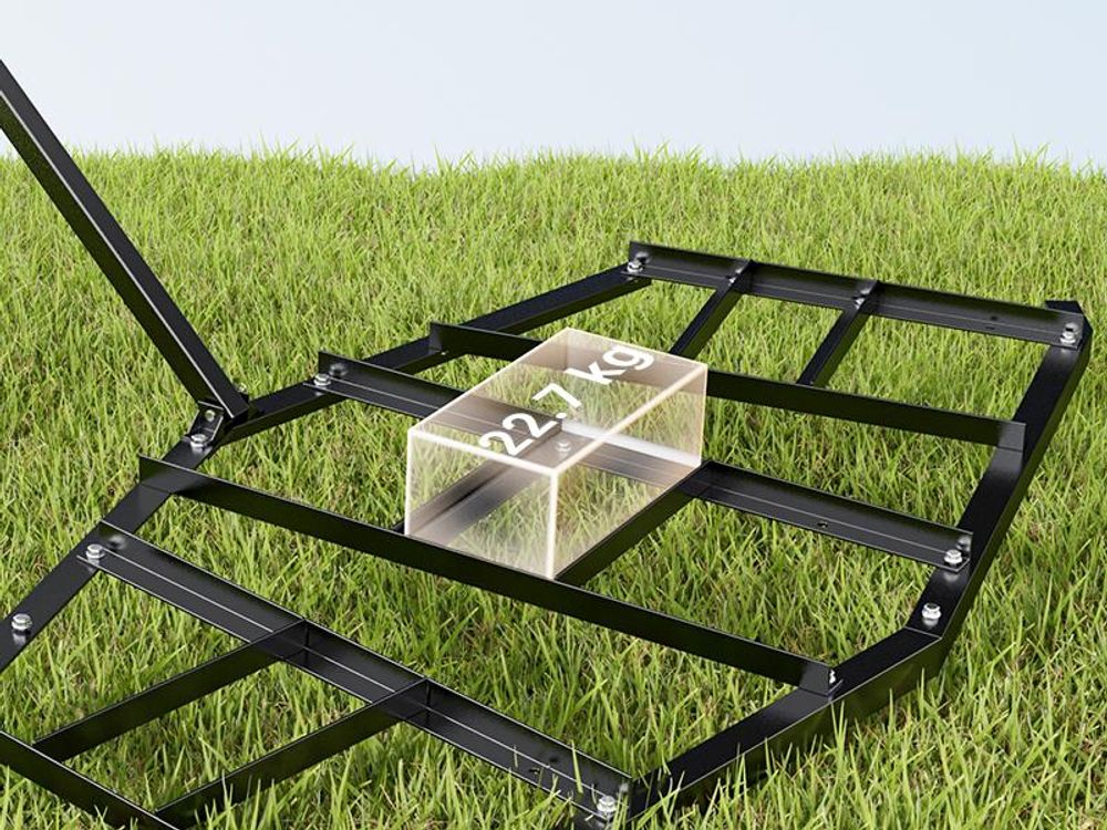 Wiltec Schleppegge 217 x 106 cm, Wiesenegge für Rasentraktor, ATV und UTV, Wiesenschleppe zur Bodenbearbeitung und Bodennivellierung