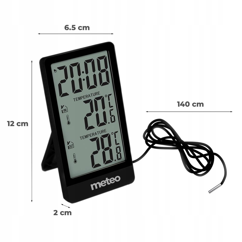 Gut lesbares Display des METEO SP111 Thermometers
