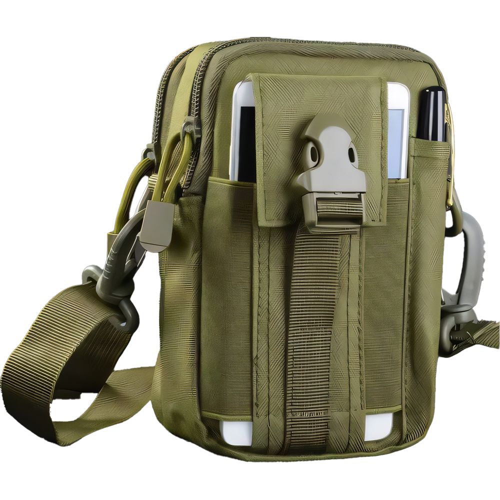 Bauchtasche, Gürteltasche, Hüfttasche | Damen Tasche | Herren Waistpack | Wasserabweisend | Taktisch, Sport, Outdoor, Reise | 2 Fächer, Grün | Retoo