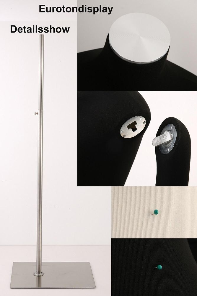Torso mit Überzug in schwarz oder weiß    mit Deckel