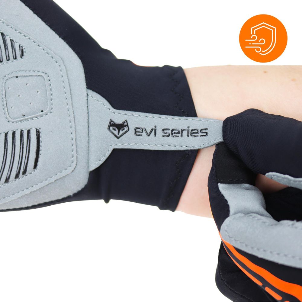 Fahrradhandschuhe L/XL Lange Finger mit Gel-Polsterung, Touchscreen Radhandschuhe reflektierend & atmungsaktiv, EVI BIKE ActiveTouch