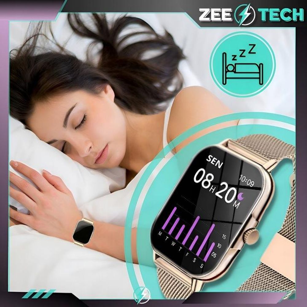 Damensmartwatch Armbanduhr Anrufe Ekg Puls Smartwatch 4 Armbänder