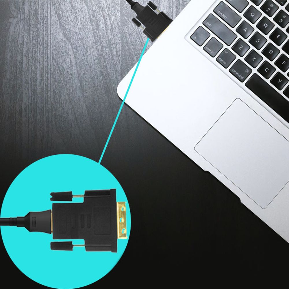 DVI-D zu HDMI 24+1 Adapter 1080p DVI Buchse auf HDMI Stecker DVI-HDMI FHD HDTV Kabel Konverter PC Computer Laptop Beamer Monitor TV Macbook Schwarz Retoo