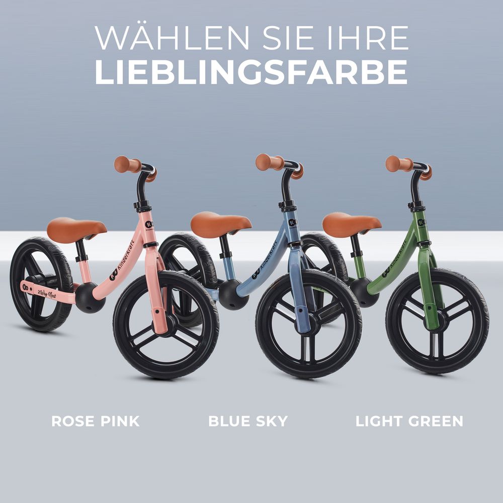 Kinderkraft 2WAY NEXT - Laufrad - verstellbarer Sattel und Lenker - leichter Rahmen - EVA-Schaumreifen - begrenzter Lenkeinschlag - ergonomisch - Rosa