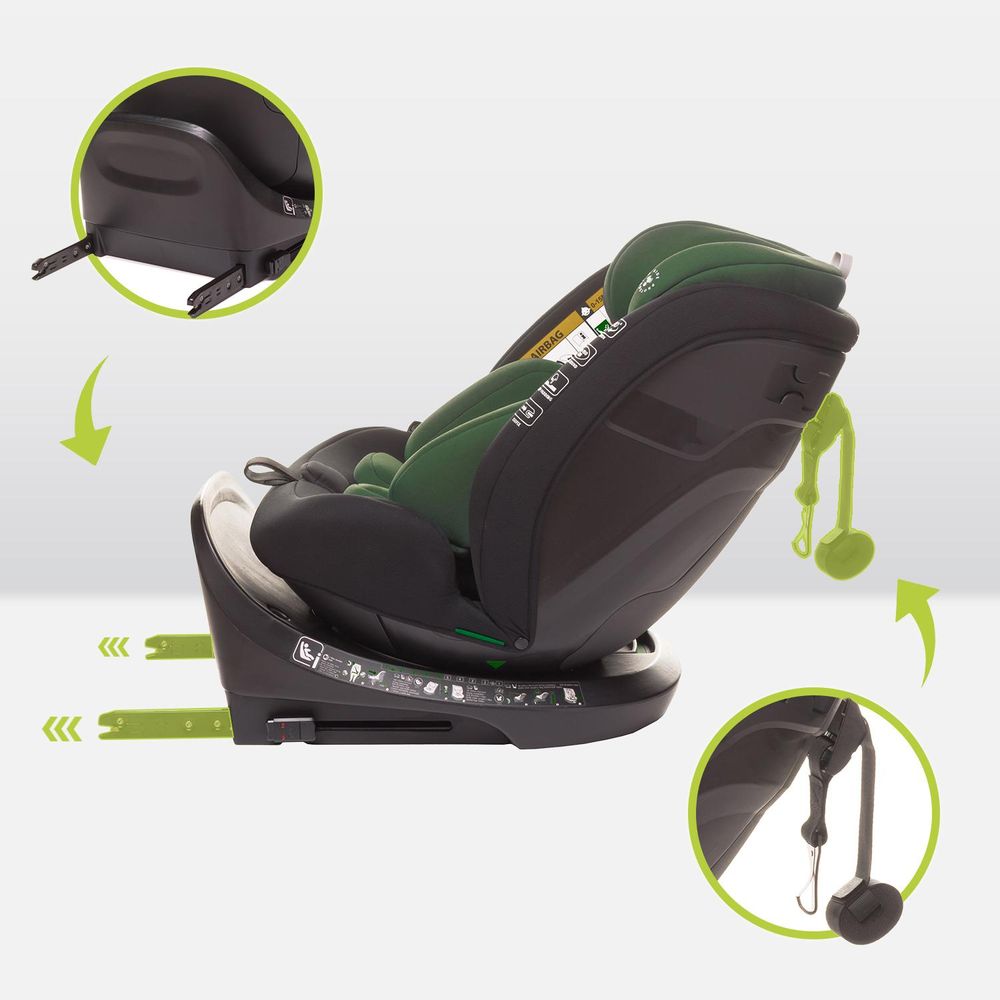 Roto-Fix Prémiová detská sedačka ISOFIX 0-36 kg 0-12 rokov 360° SPS bočná ochrana I-Size RWF do 105 cm