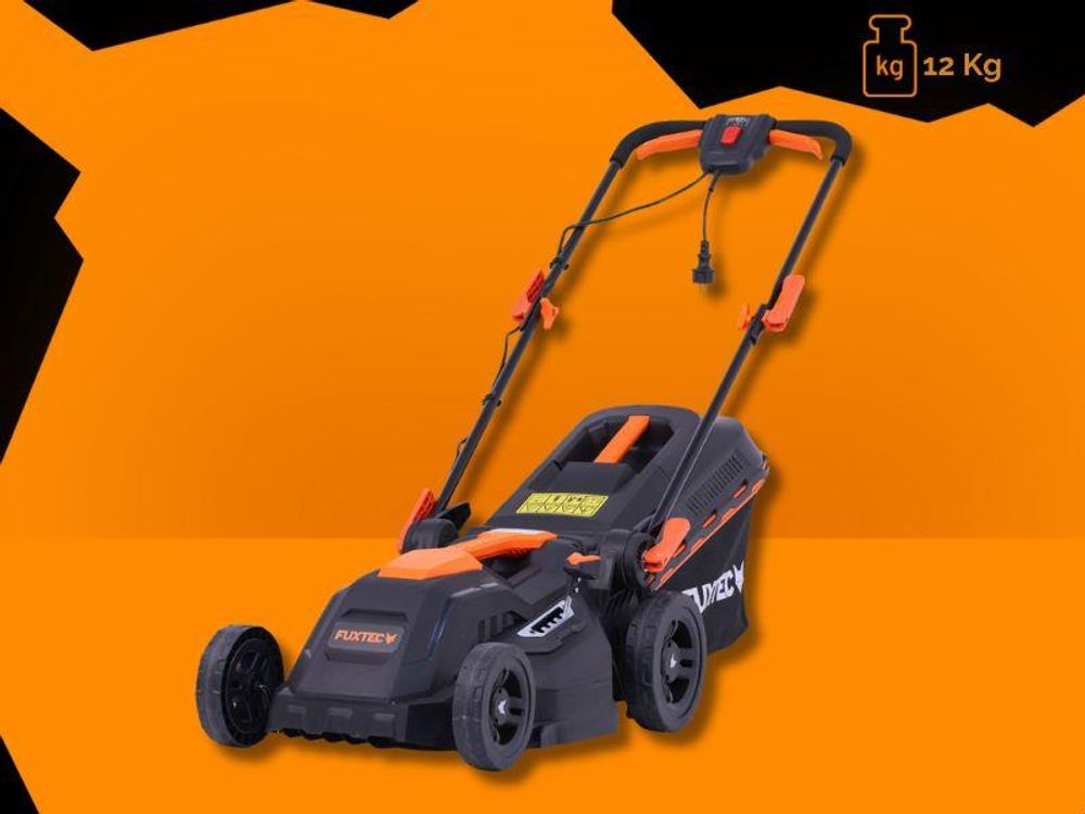 FUXTEC Elektro Rasenmäher mit Kabel  FX-RME38 - 12Kg  | Schnittbreite von 380mm  | 40L Grasfangkorb  | Leistung von 1600Watt | Antrieb von 220V