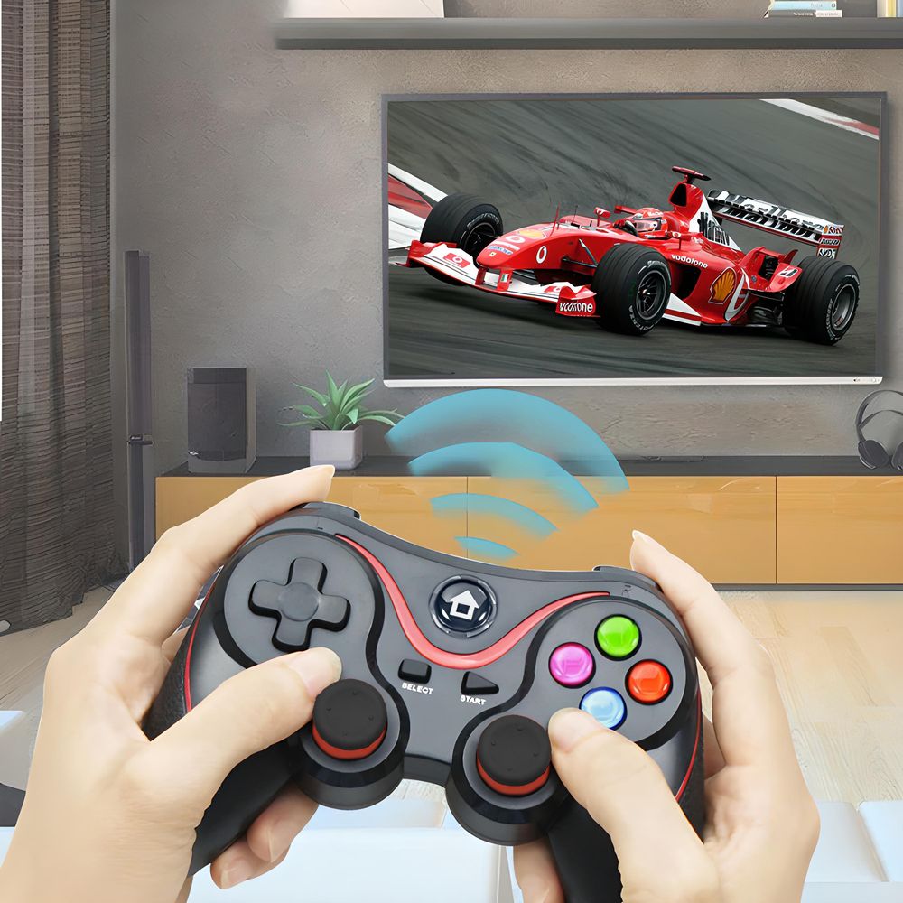 Gamepad mit Handy-Clip Kabellose Wireless Bluetooth Controller PS4 Xbox Android iOS Windows Mac Smartphone Tablet PC Phone Halter 400mAh Akku Retoo