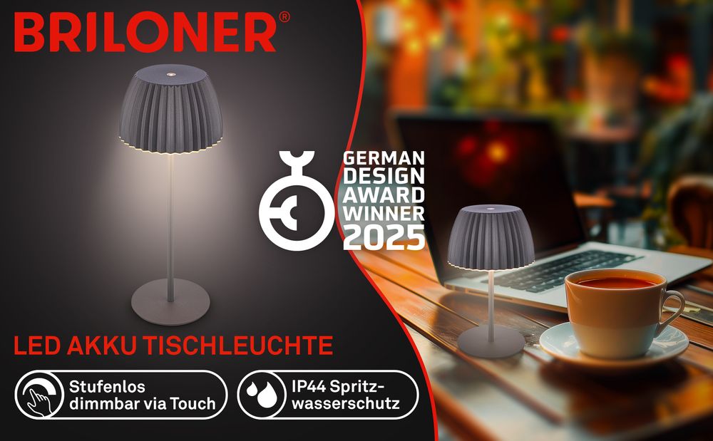 LED Tischlampe Akku LED Tischleuchte Dimmbar Kabellos Touch Aussen/Innen