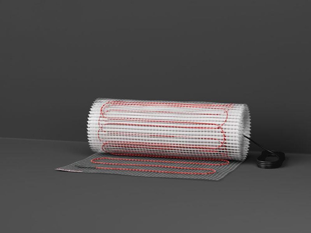 Das Bild zeigt die STIEBELELTRON Heizmatte FTM Set Plus vor dunklem Hintergrund