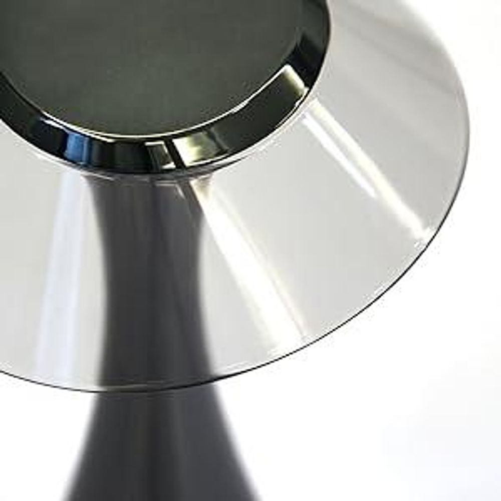 ZMH LED Tischleuchte Akku Touch Dimmbar Rauchgrau Nachttischlampe Tischlampe Moderne für Schlafzimmer Wohnzimmer Büro