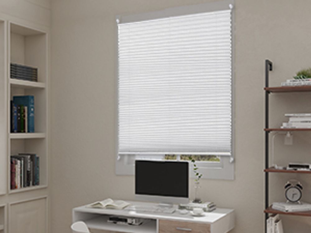 WOLTU Plissee Klemmfix ohne Bohren Easyfix Weiß, 60x120 cm