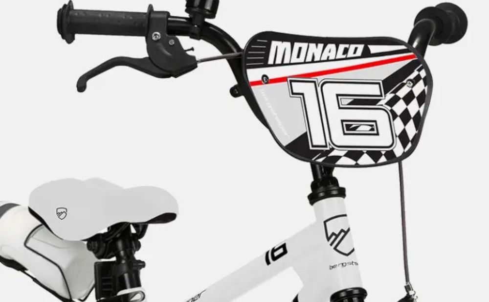 Bergsteiger Monaco 16 Zoll Kinderfahrrad, geeignet für 4, 5, 6 Jahre, BMX, Stützräder, Rücktrittbremse, Trinkflasche, Kettenschutz