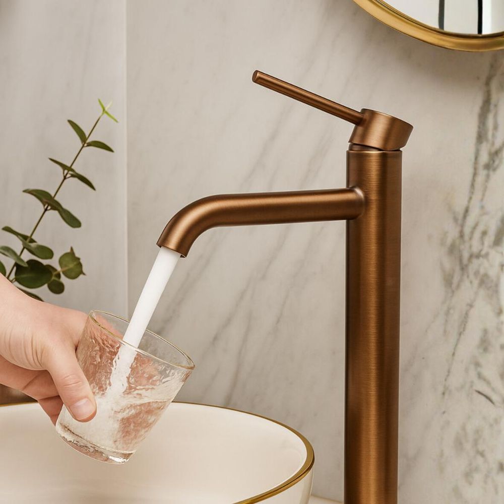 Waschbeckenarmatur mit Einhebelbedienung in modernem Badezimmer Design