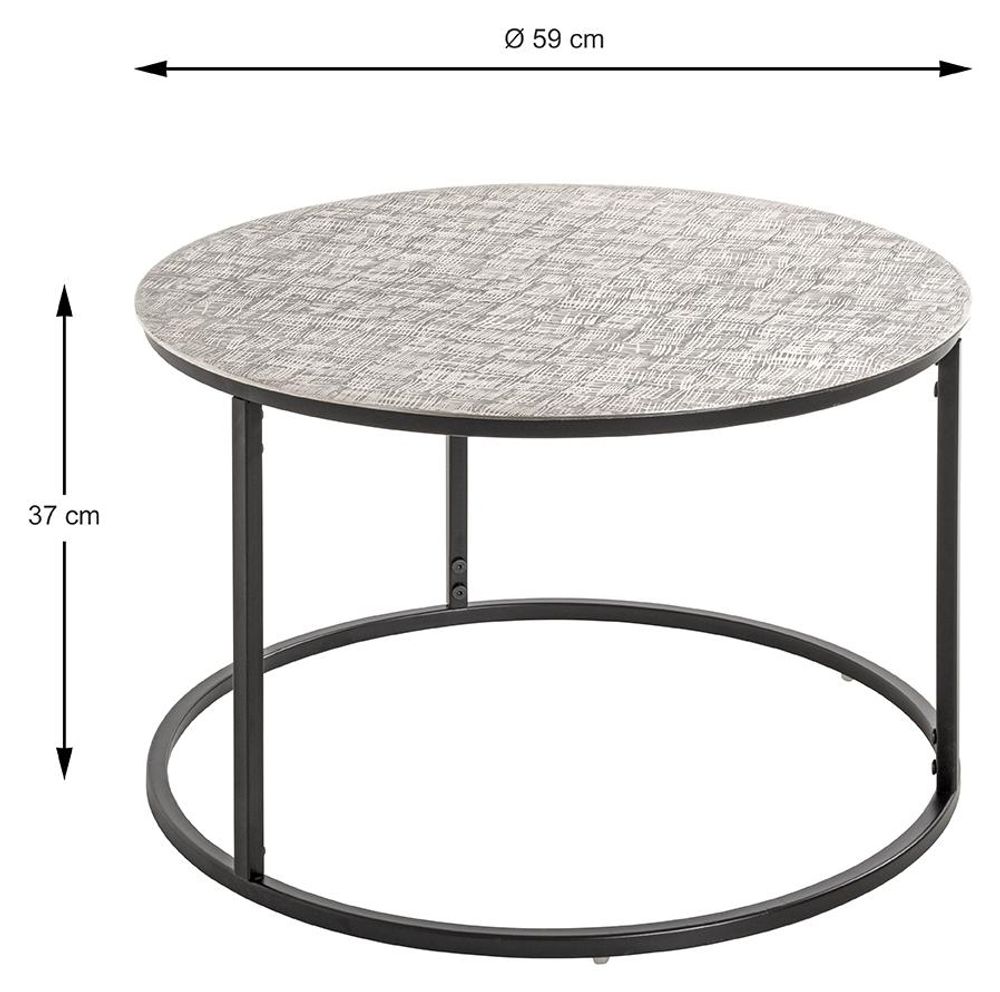 freiraum Beistelltisch 54509 – moderner Metall-Beistelltisch mit stabilem Stahlrohrgestell