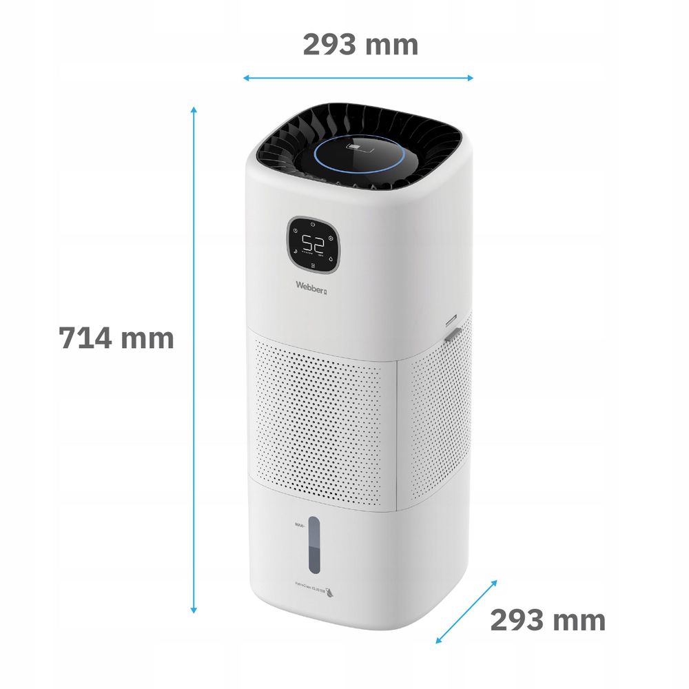 Webber MAGGIORE HH10001NX, celkový pohled s důrazem na rozměry