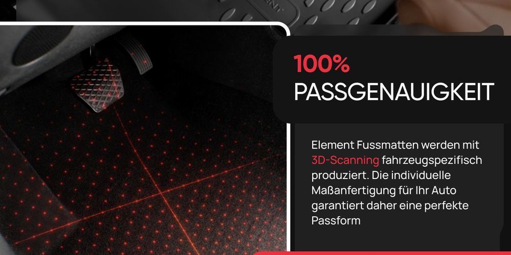 Robuste, geruchsneutrale TPE-Autofußmatten mit rutschfester Unterseite.